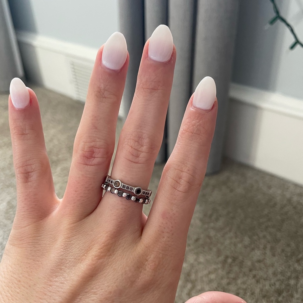 Ring set 2 brown and CZ rings